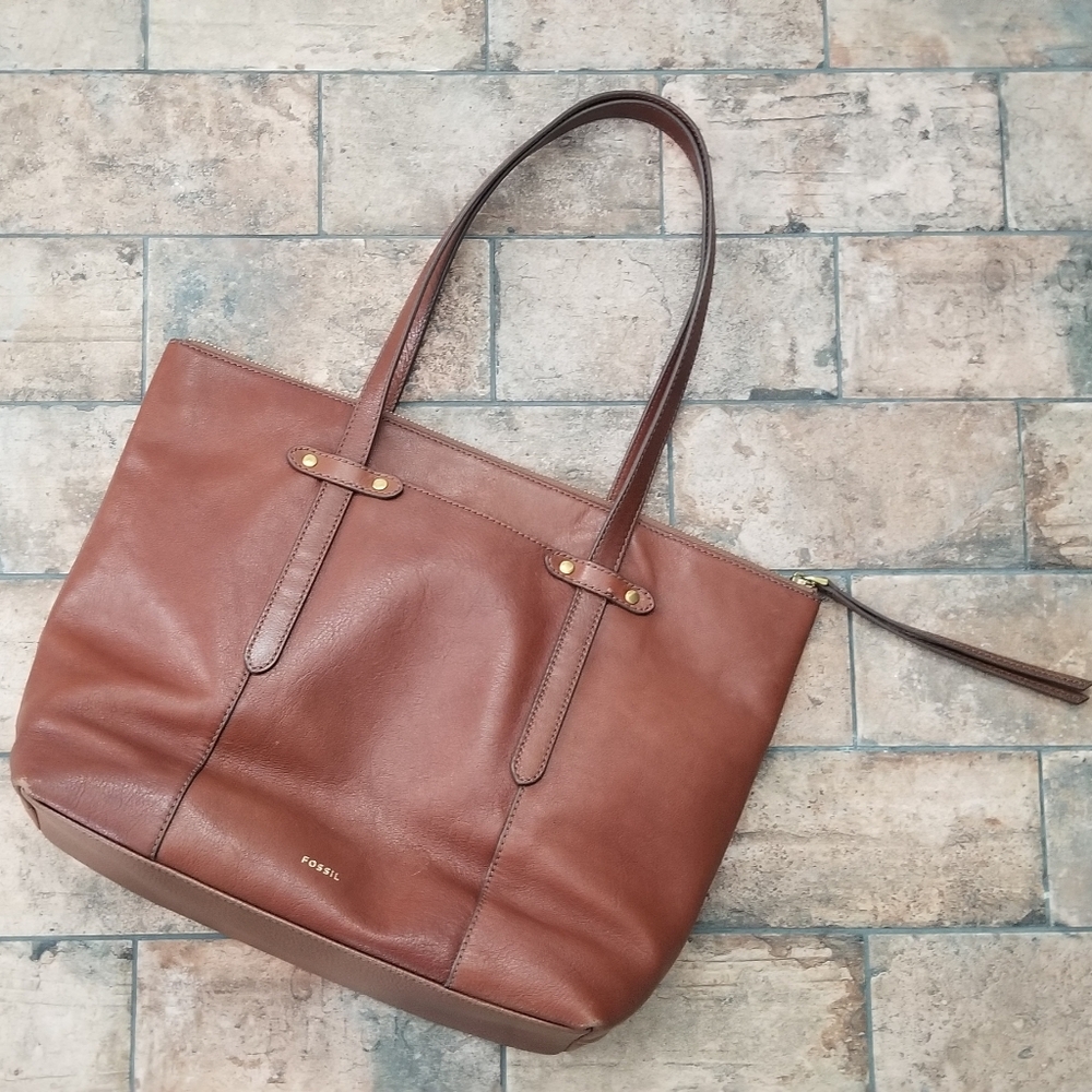 Fossil Felicity Tote Brown Excellent Condition